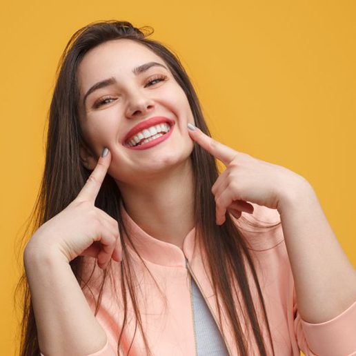 Lady smiles radiantly