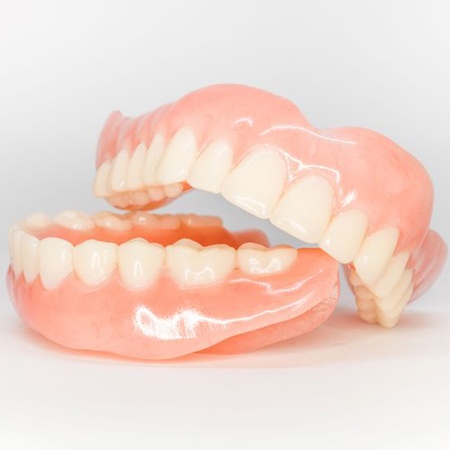 Illustration of implant dentures for upper arch
