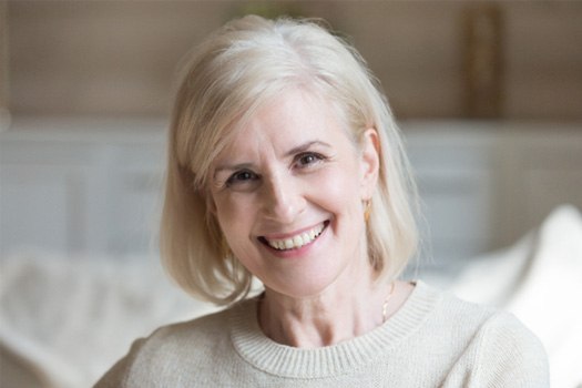 Woman smiling